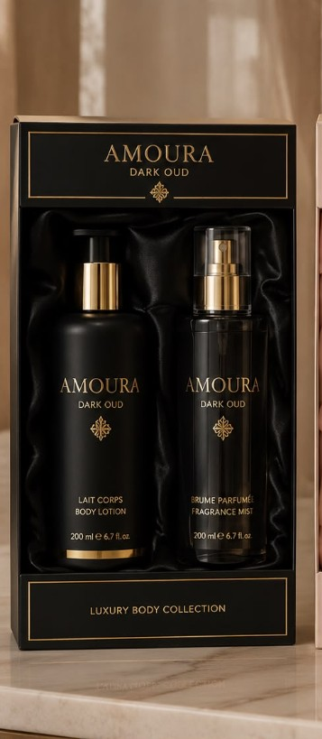 Coffret Amoura Dark Oud — lait corps et brume