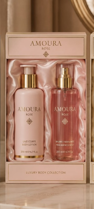 Coffret Amoura Rose — lait corps et brume
